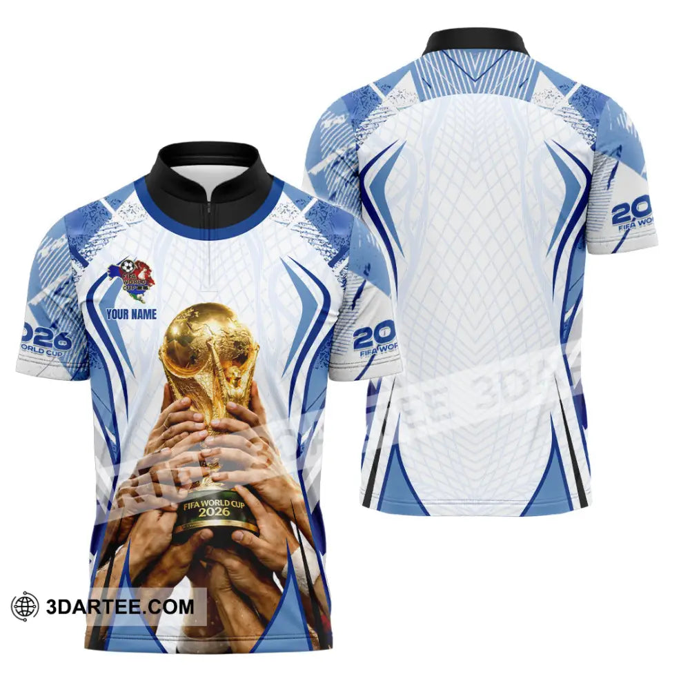 Unisex Shirt - Custom 2026 World Cup 3D Shirt Zipper Polo Shirt / S T-shirt