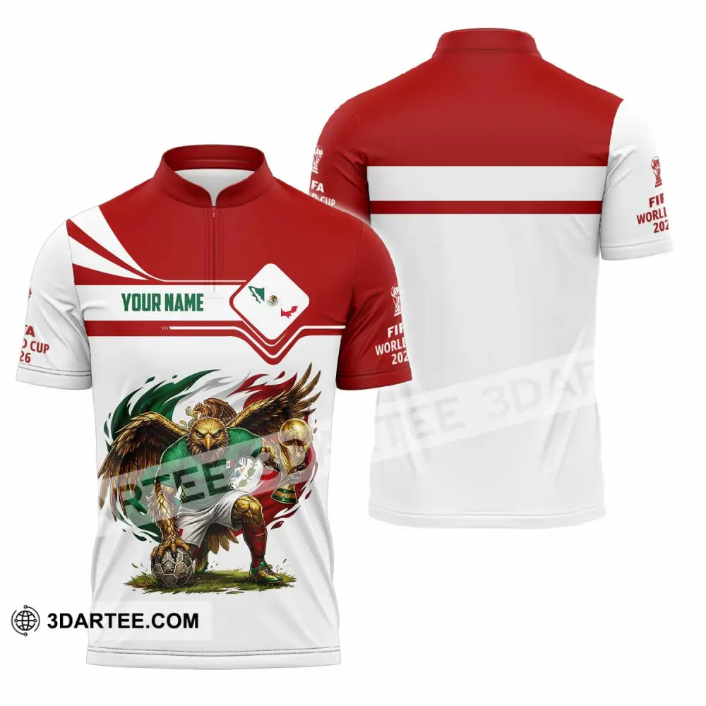 Unisex Shirt - Custom World Cup 2026 3D Shirt - Zipper Polo Shirt / S - T-shirt