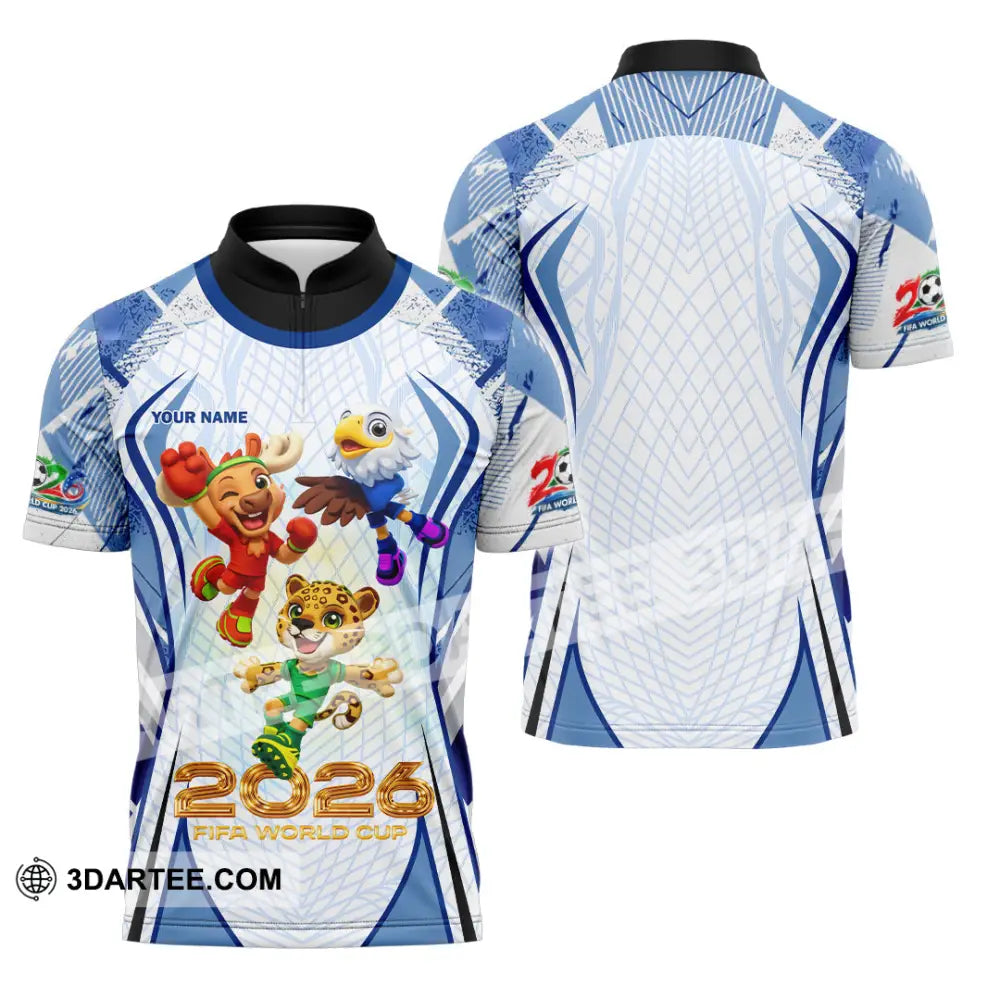Unisex Shirt - Custom World Cup 2026 3D Shirt Zipper Polo Shirt / S T-shirt