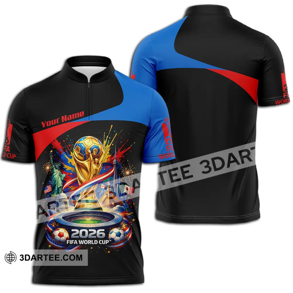 Unisex Shirt - Custom World Cup 2026 3D Shirt - Zipper Polo Shirt / S - T-shirt