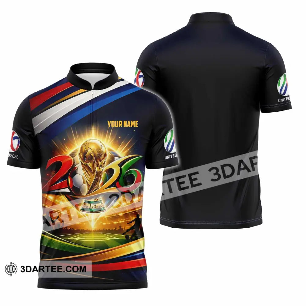 Unisex Shirt - Custom World Cup 2026 3D Shirt - Zipper Polo Shirt / S - T-shirt