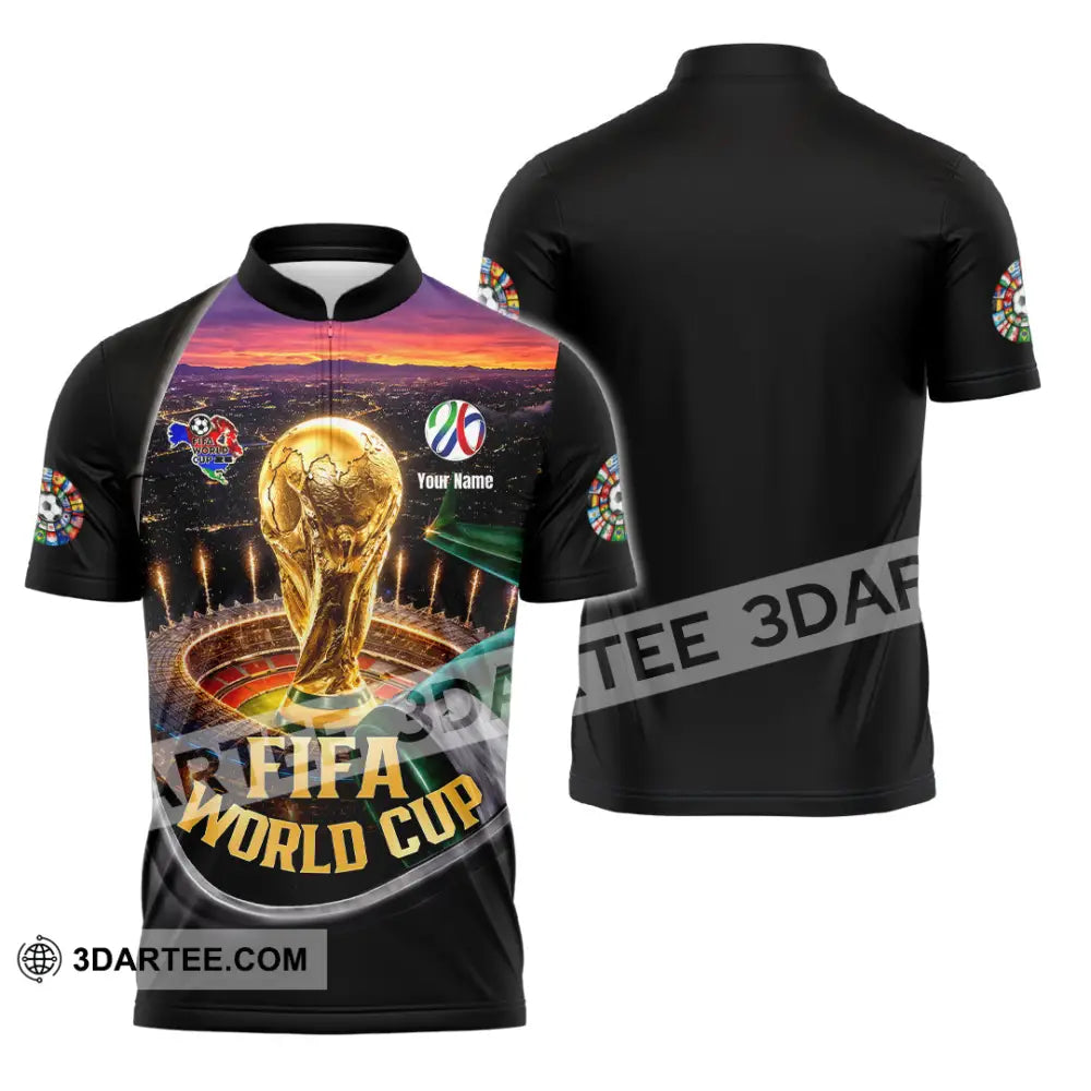 Unisex Shirt - Custom World Cup 2026 3D Shirt - Zipper Polo Shirt / S - T-shirt