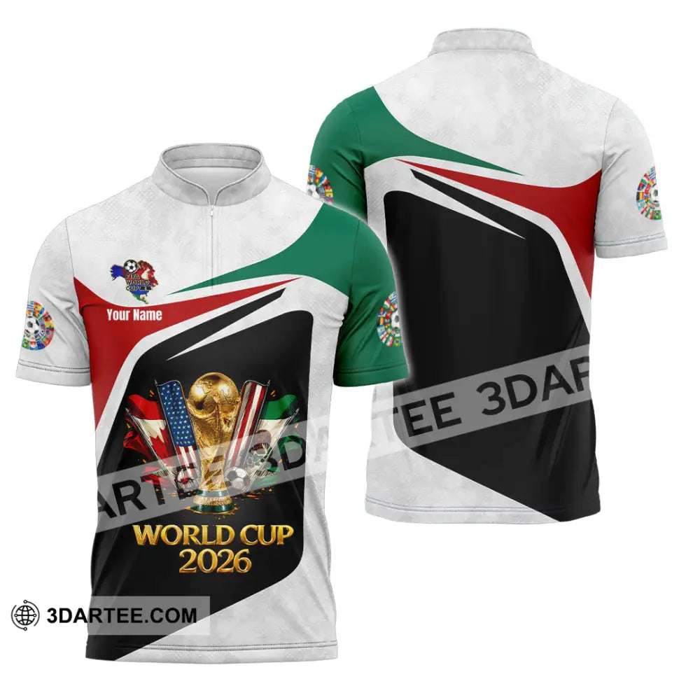 Unisex Shirt - Custom World Cup 2026 3D Shirt - Zipper Polo Shirt / S - T-shirt