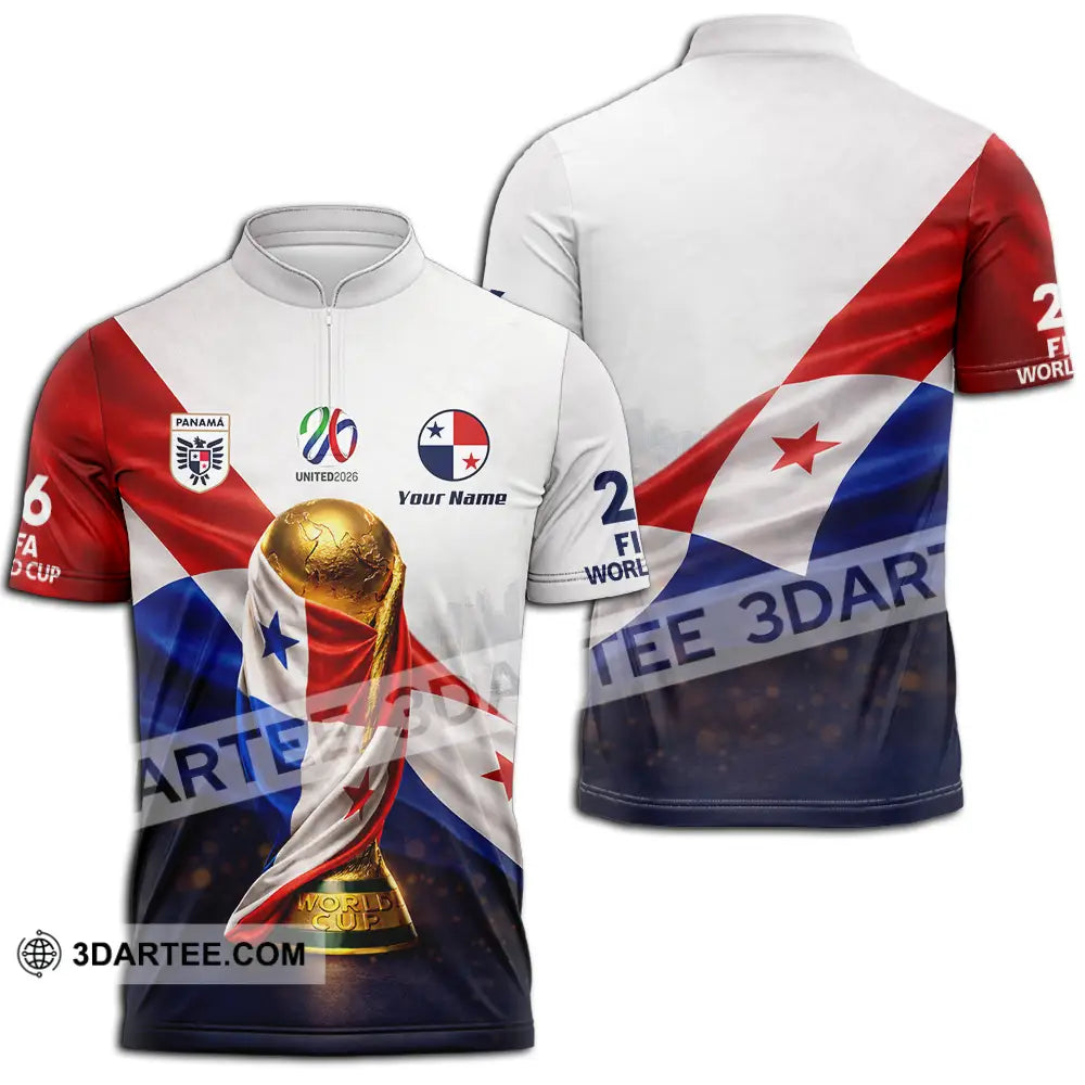 Unisex Shirt - Custom World Cup 2026 3D Shirt - Zipper Polo Shirt / S - T-shirt