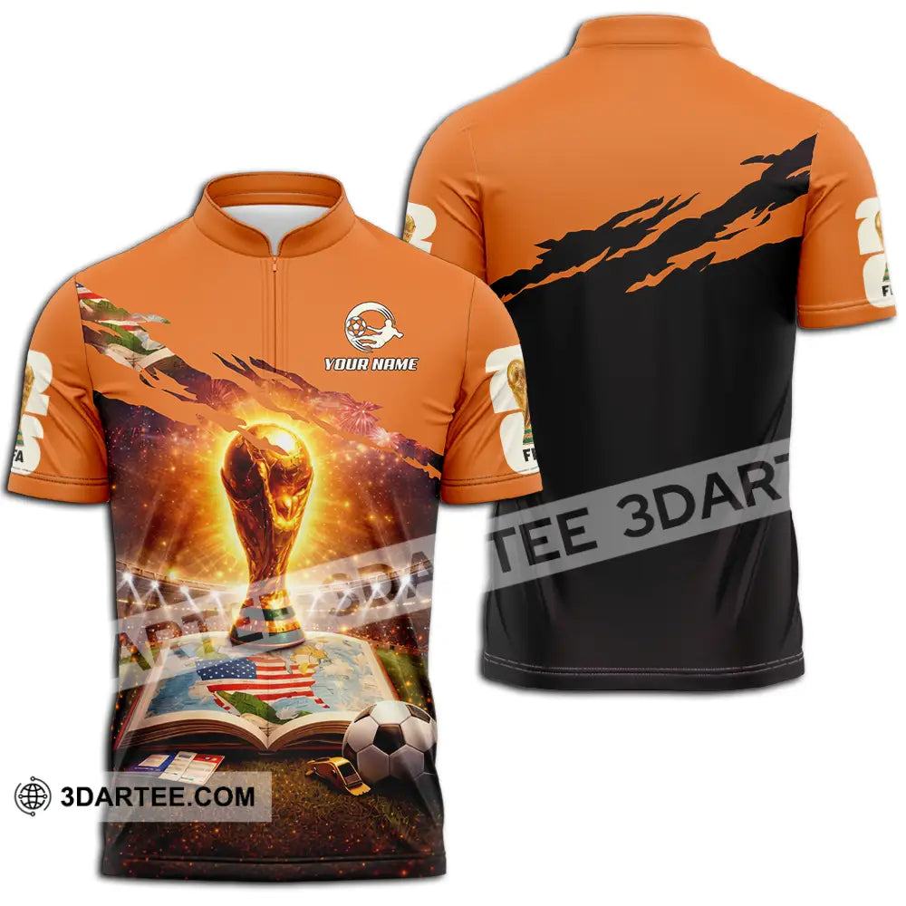 Unisex Shirt - Custom World Cup 2026 3D Shirt Zipper Polo Shirt / S T-shirt