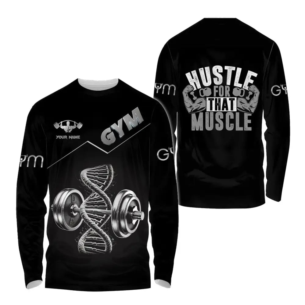 Unisex Shirt - Custom ADN Gym Lover Shirt Long Sleeve Shirt / S T-shirt