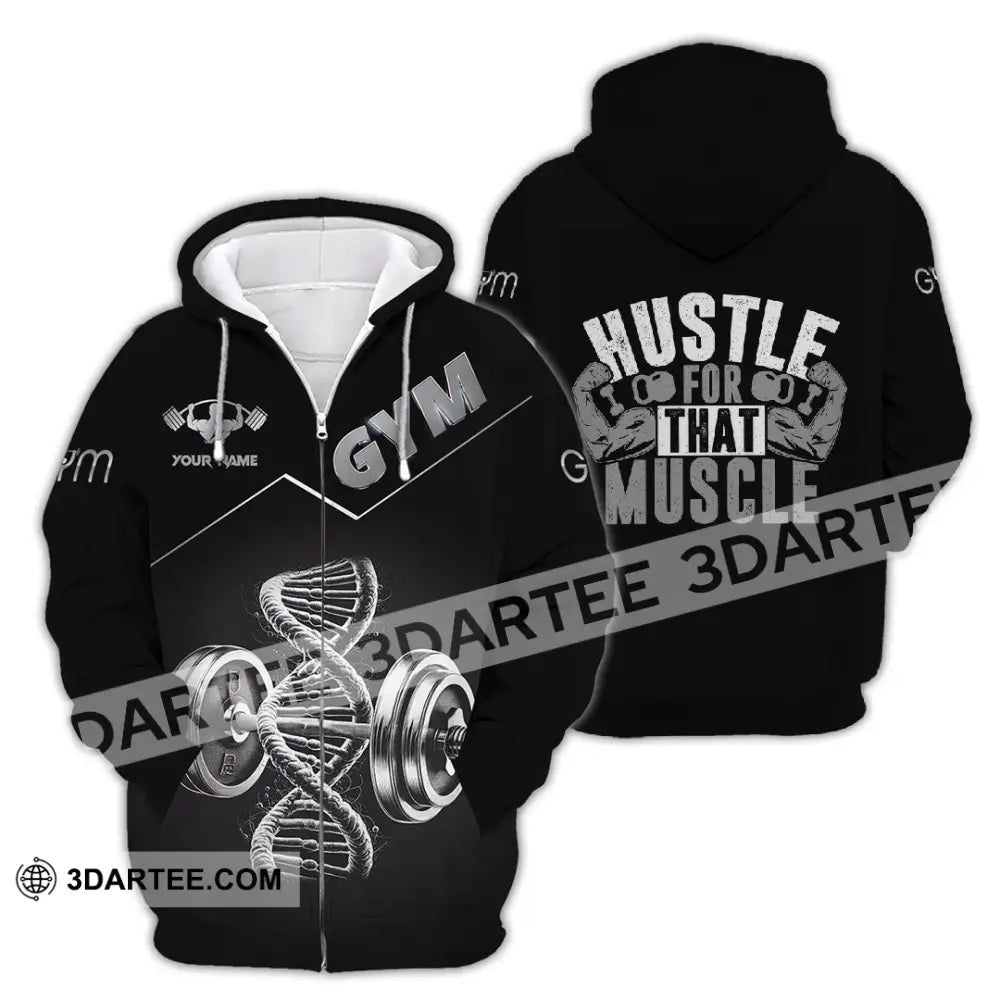 Unisex Shirt - Custom ADN Gym Lover Shirt Zipper Hoodie / S T-shirt