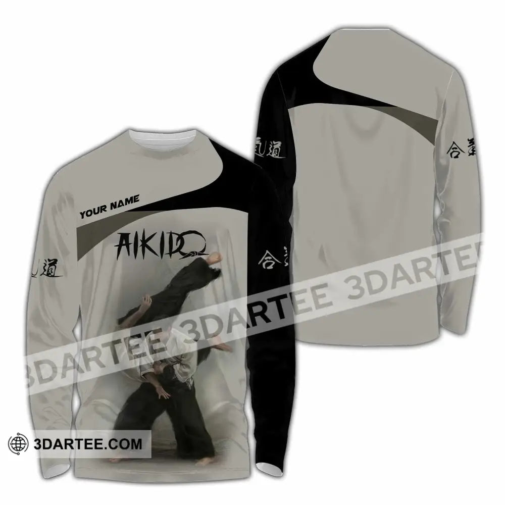 Unisex Shirt - Custom Aikido 3D Shirt Long Sleeve Shirt / S T-shirt