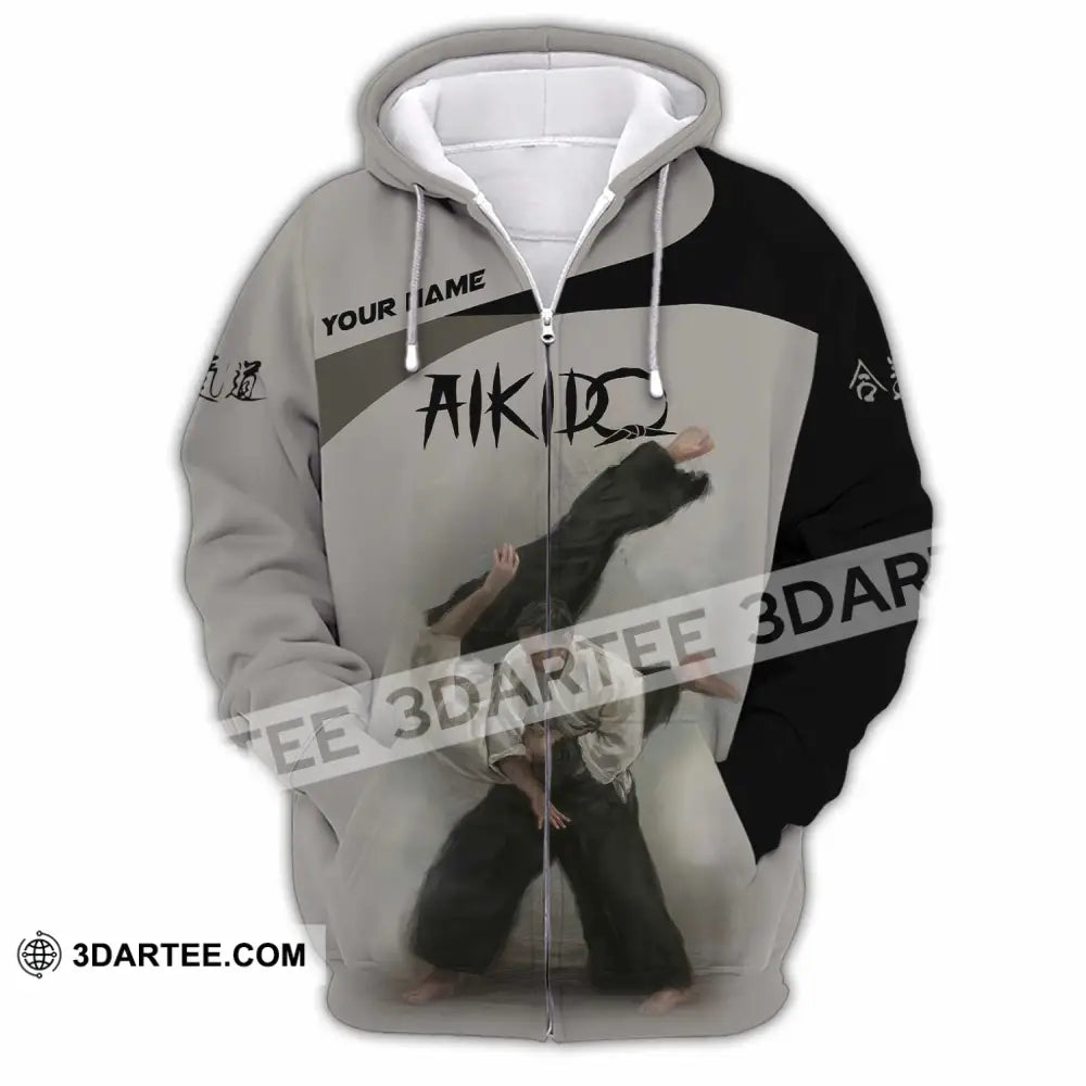 Unisex Shirt - Custom Aikido 3D Shirt Zipper Hoodie / S T-shirt
