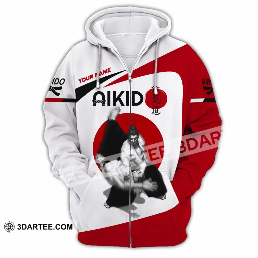 Unisex Shirt - Custom Aikido 3D Shirt Zipper Hoodie / S T-shirt