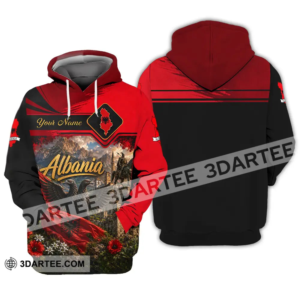 Unisex Shirt - Custom Albania Shirt - Hoodie / S - T-shirt