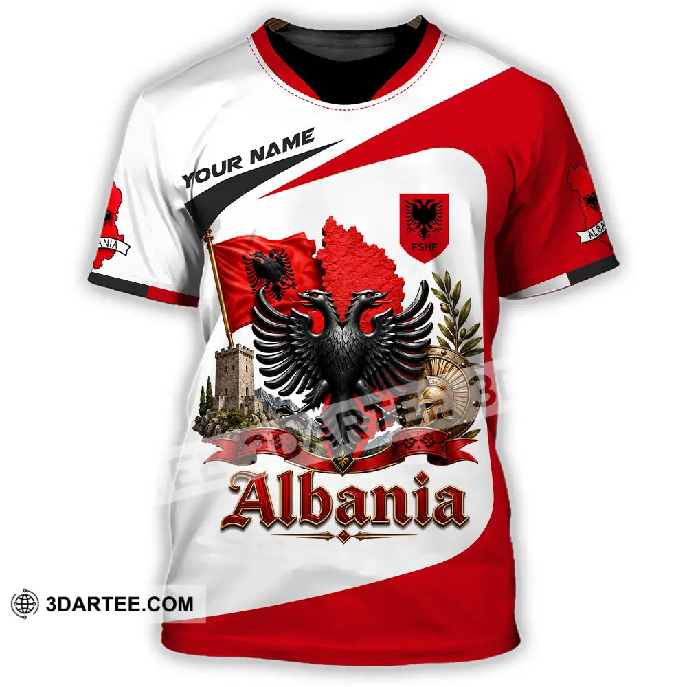 Unisex Shirt - Custom Albania Shirt - T-Shirt / S - T-shirt