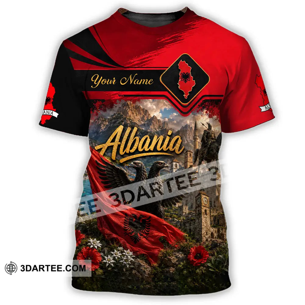 Unisex Shirt - Custom Albania Shirt - T-Shirt / S - T-shirt