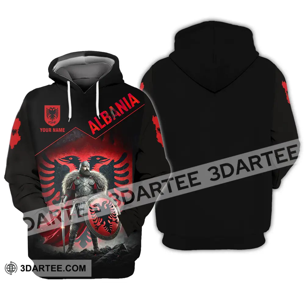 Unisex Shirt - Custom Albania Warrior Shirt - Hoodie / S - T-shirt