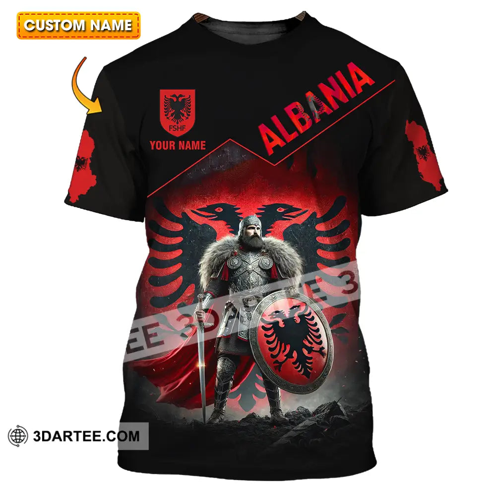Unisex Shirt - Custom Albania Warrior Shirt - T-shirt