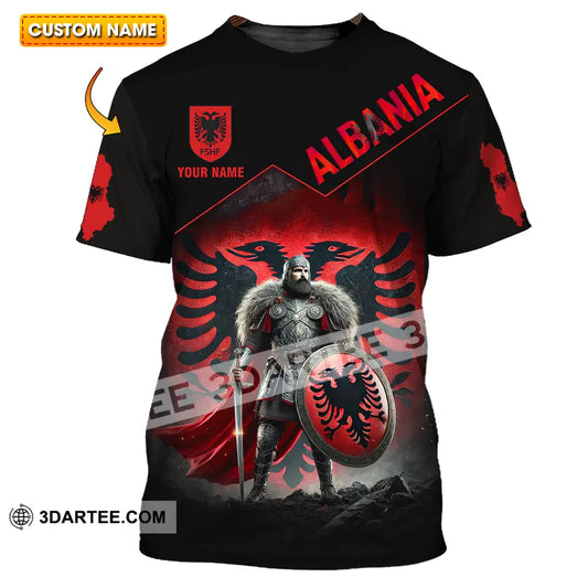 Unisex Shirt - Custom Albania Warrior Shirt - T-shirt