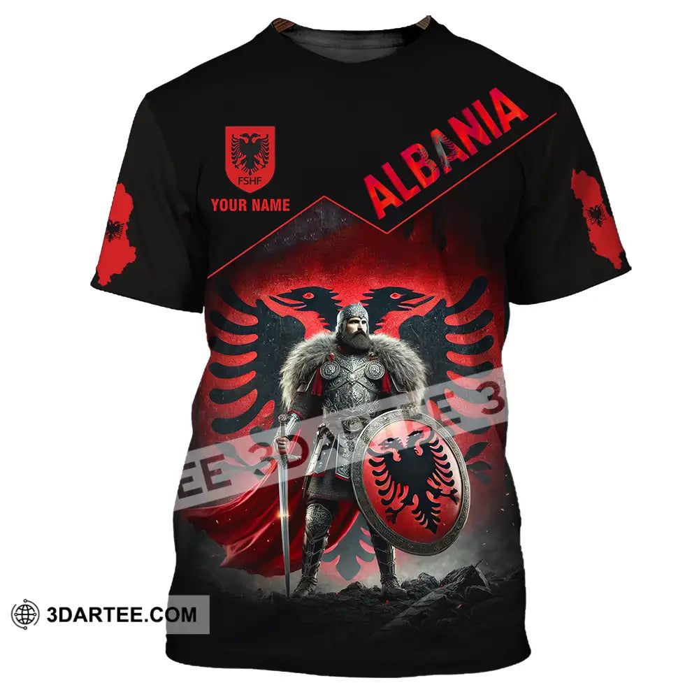 Unisex Shirt - Custom Albania Warrior Shirt - T-Shirt / S - T-shirt