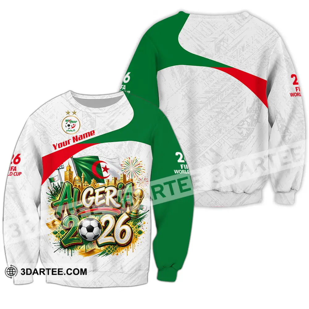 Unisex Shirt - Custom Algeria World Cup 2026 3D Shirt - Long Sleeve / S - T-shirt