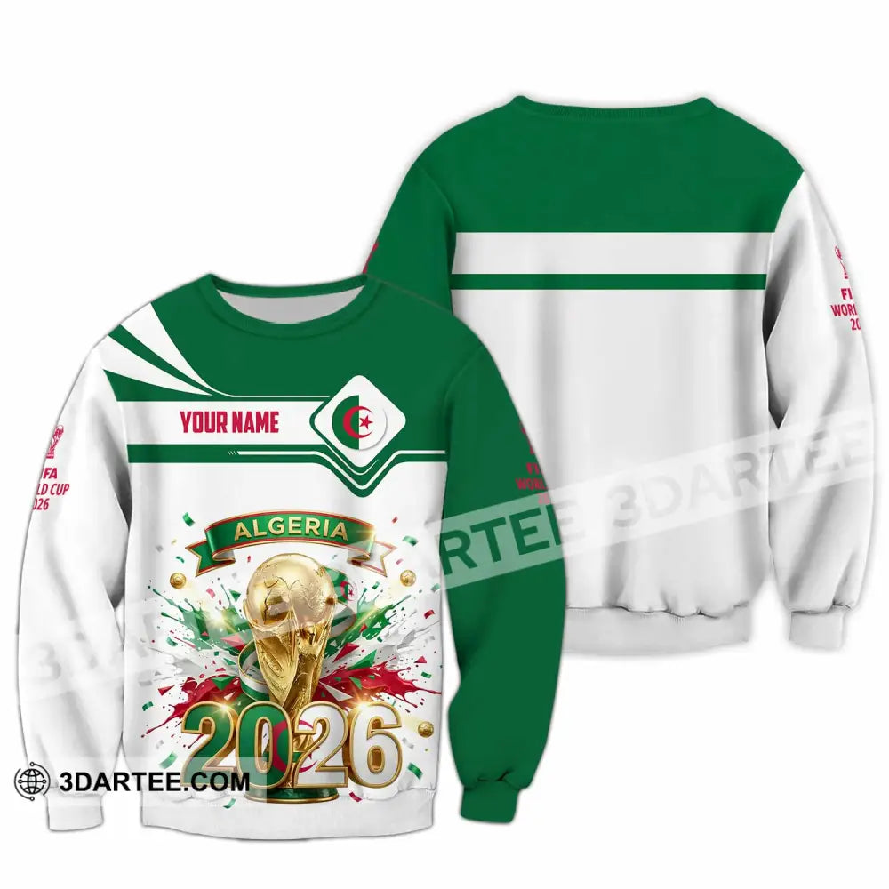 Unisex Shirt - Custom Algeria World Cup 2026 3D Shirt - Long Sleeve / S - T-shirt