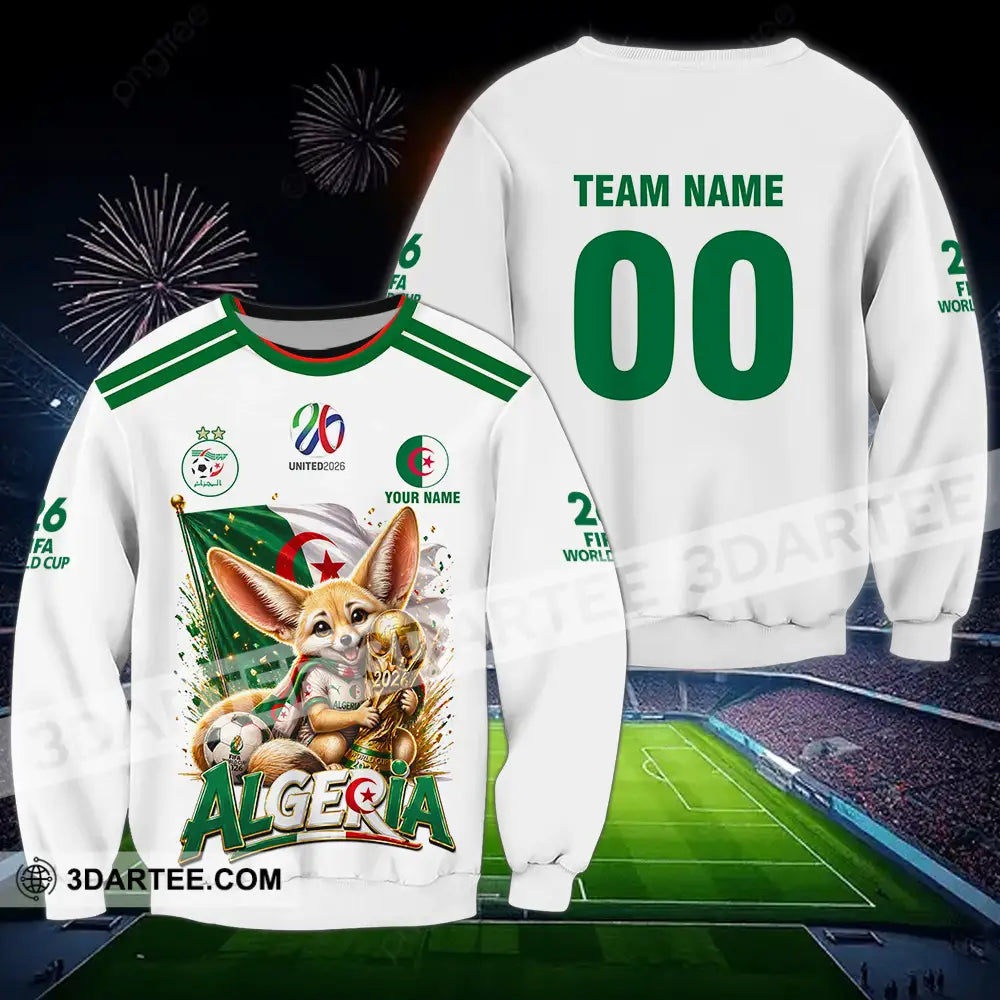 Unisex Shirt - Custom Algeria World Cup 2026 3D Shirt - Long Sleeve / S - T-shirt