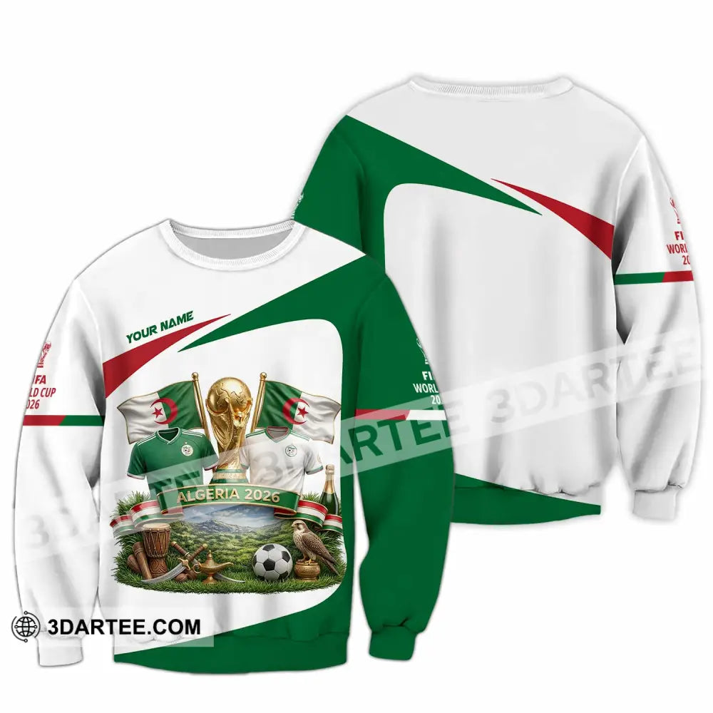 Unisex Shirt - Custom Algeria World Cup 2026 3D Shirt - Long Sleeve / S - T-shirt