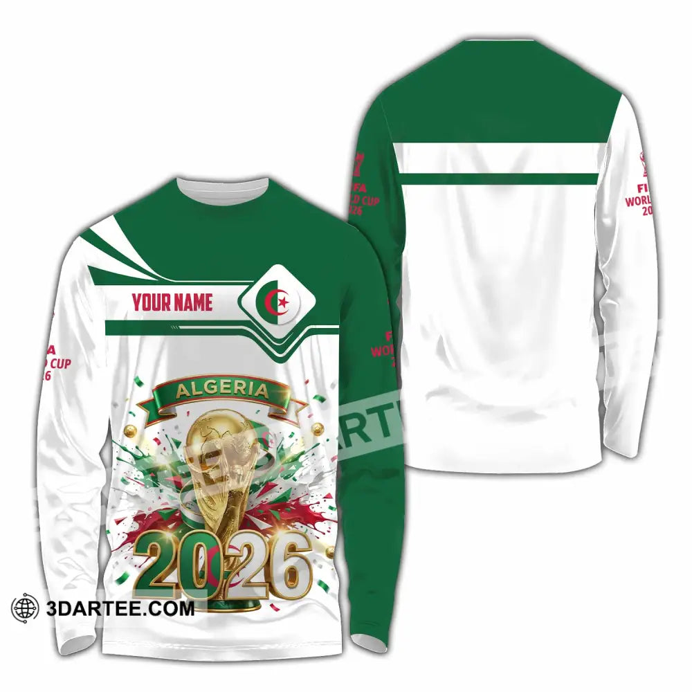 Unisex Shirt - Custom Algeria World Cup 2026 3D Shirt - Long Sleeve Shirt / S - T-shirt