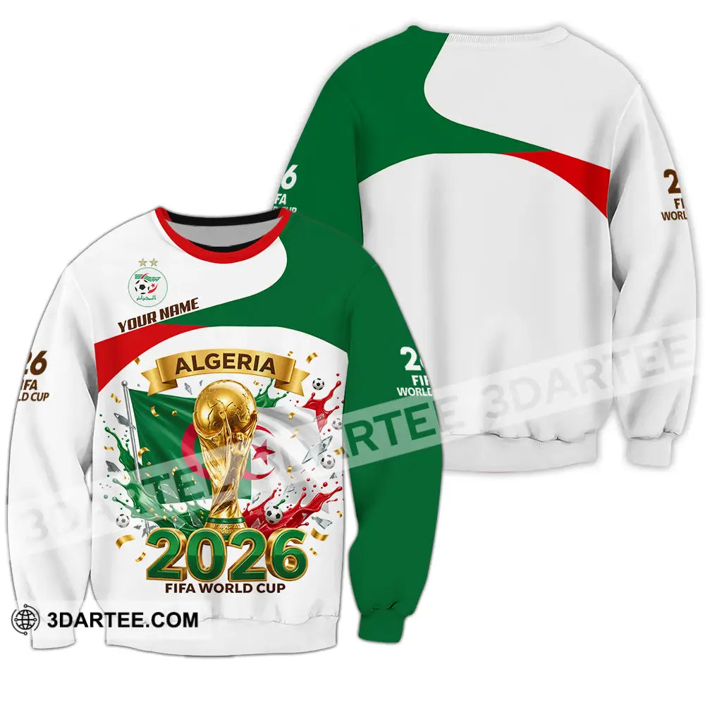 Unisex Shirt - Custom Algeria World Cup 2026 3D Shirt - Long Sleeve / S - T-shirt
