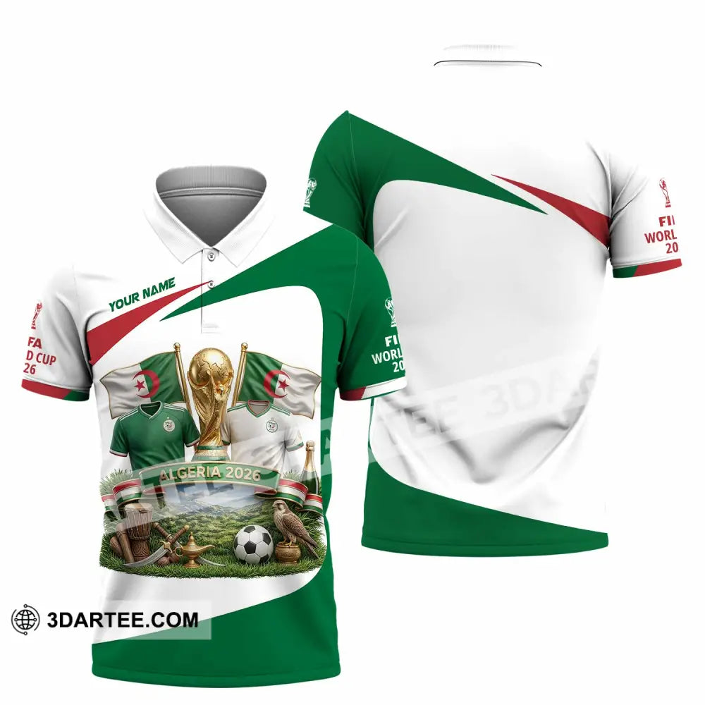 Unisex Shirt - Custom Algeria World Cup 2026 3D Shirt - Polo Shirt / S - T-shirt
