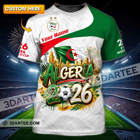 Unisex Shirt - Custom Algeria World Cup 2026 3D Shirt - T-shirt