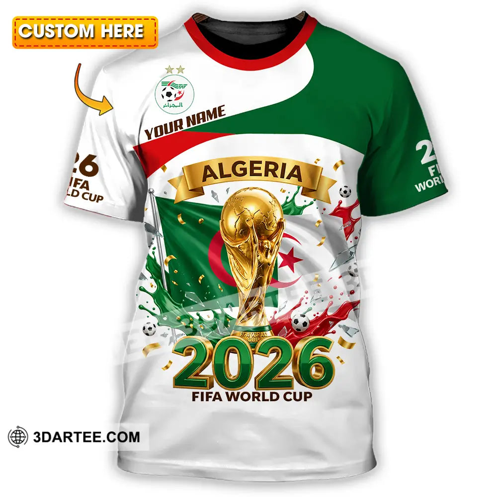 Unisex Shirt - Custom Algeria World Cup 2026 3D Shirt - T-shirt