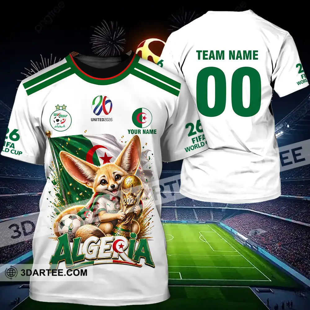 Unisex Shirt - Custom Algeria World Cup 2026 3D Shirt - T-shirt