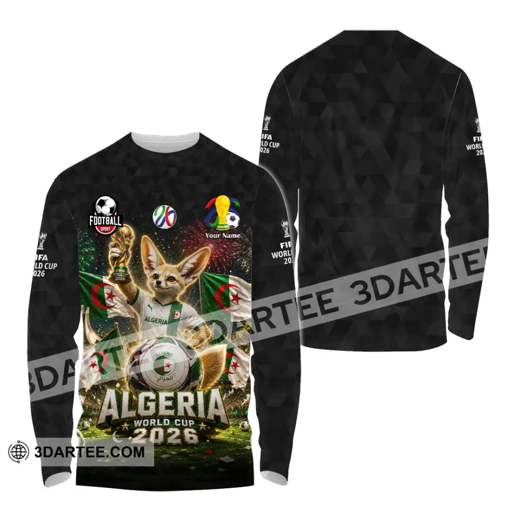Unisex Shirt - Custom Algeria World Cup 2026 Shirt - Long Sleeve Shirt / S - T-shirt