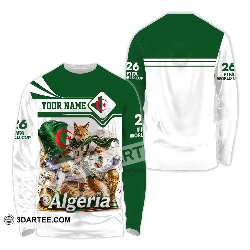 Unisex Shirt - Custom Algeria World Cup 2026 Shirt - Long Sleeve Shirt / S - T-shirt