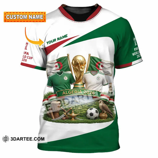 Unisex Shirt - Custom Algeria World Cup 2026 3D Shirt - T-shirt