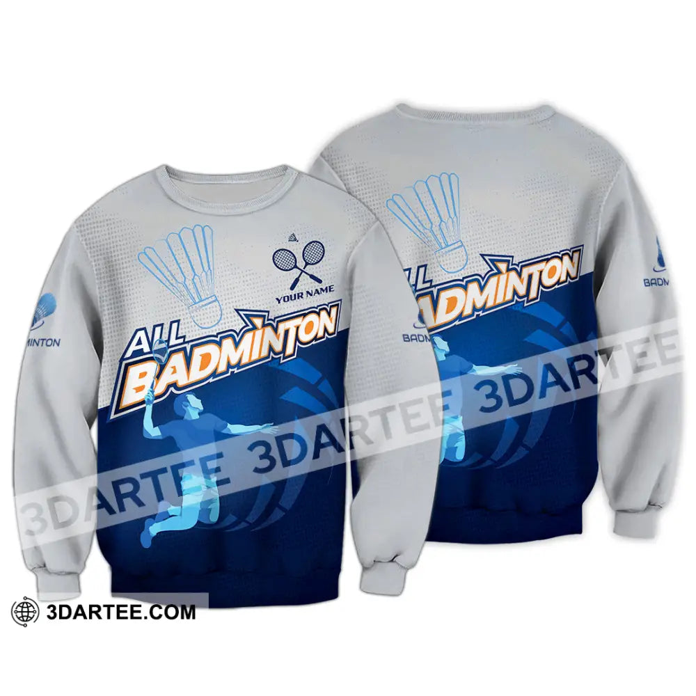 Unisex Shirt - Custom All Badminton 3D Shirt Long Sleeve / S T-shirt
