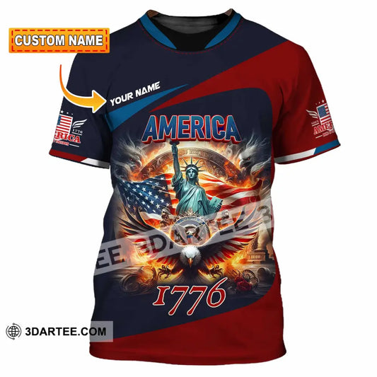 Unisex Shirt - Custom America 1776 Shirt T-Shirt / S T-shirt