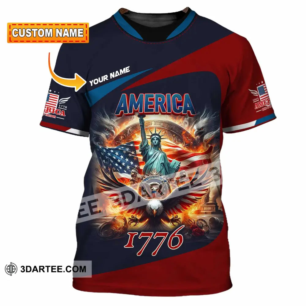 Unisex Shirt - Custom America 1776 Shirt T-Shirt / S T-shirt