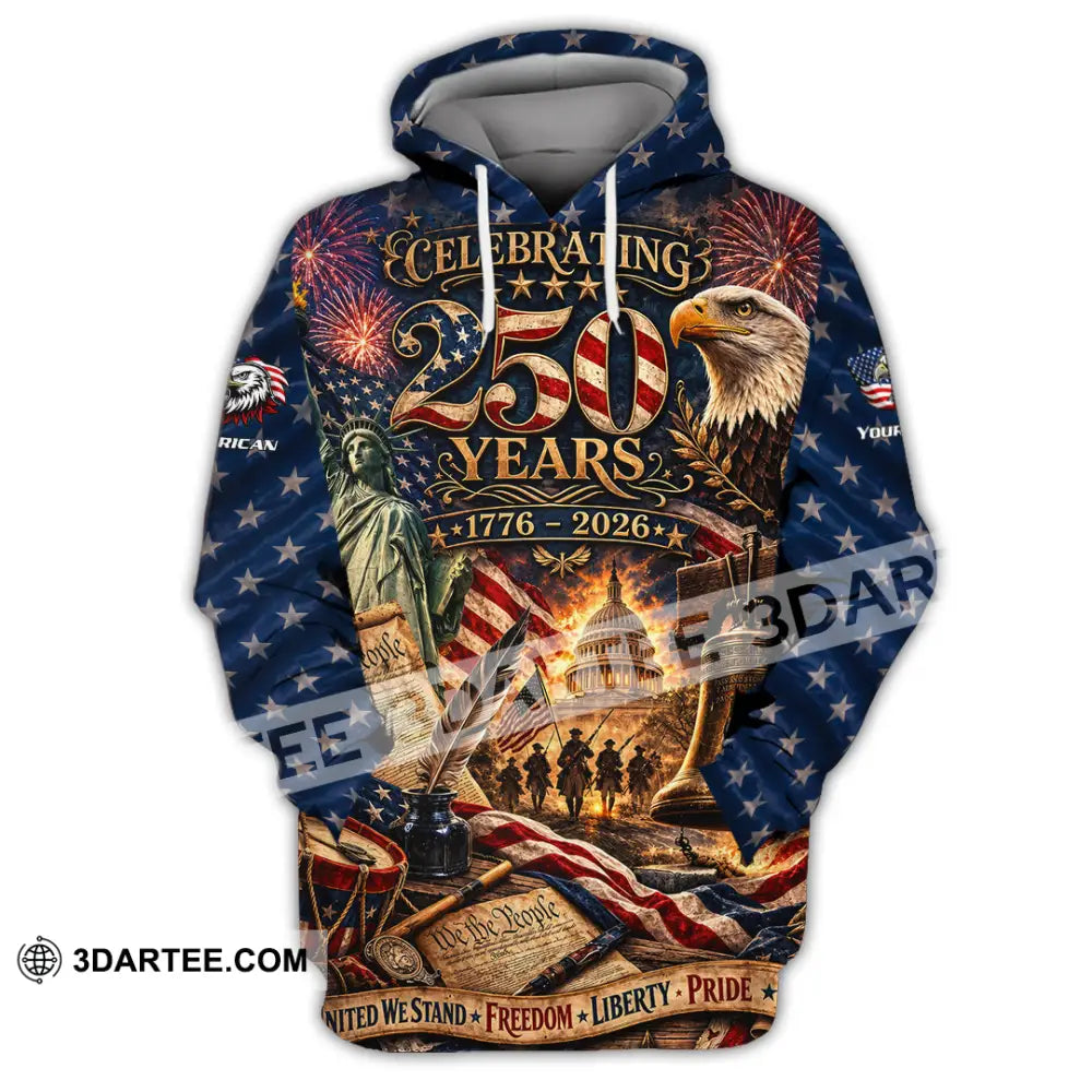 Unisex Shirt - Custom America 250 Years Shirt - Hoodie / S - T-shirt