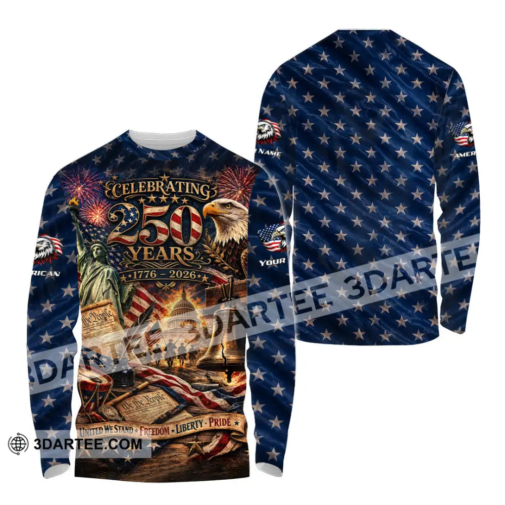 Unisex Shirt - Custom America 250 Years Shirt - Long Sleeve Shirt / S - T-shirt