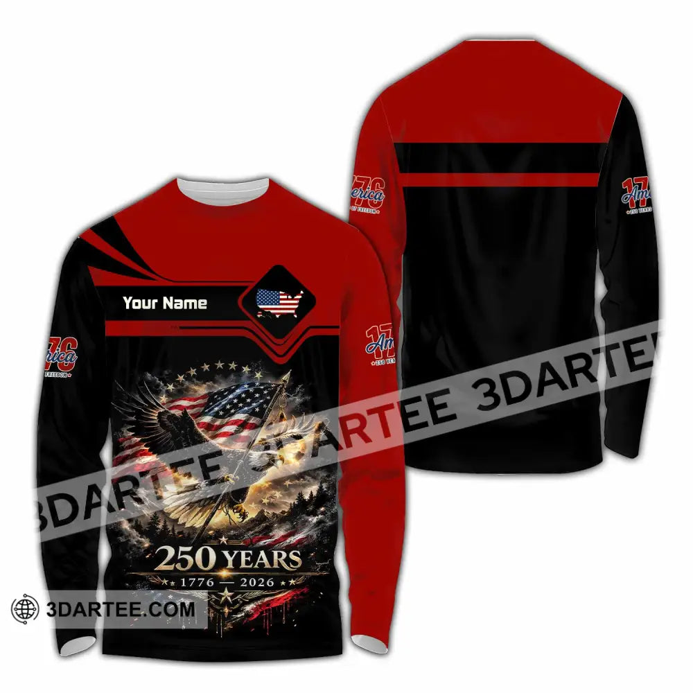 Unisex Shirt - Custom America 250 Years Shirt - Long Sleeve Shirt / S - T-shirt