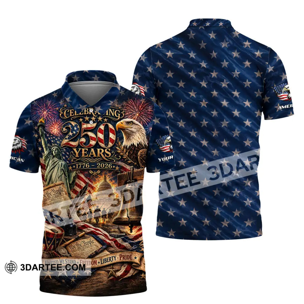 Unisex Shirt - Custom America 250 Years Shirt - Polo Shirt / S - T-shirt