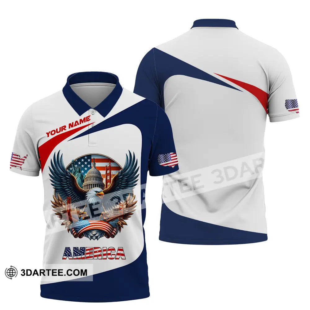 Unisex Shirt - Custom America 3D Shirt - Polo Shirt / S - T-shirt