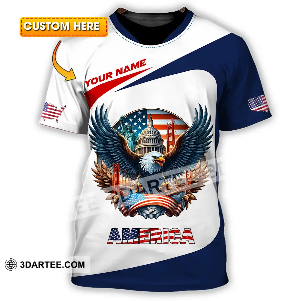 Unisex Shirt - Custom America 3D Shirt - T-shirt