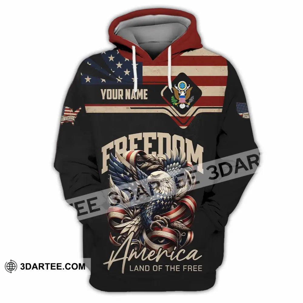 Unisex Shirt - Custom America Land Of The Free 3D Shirt Hoodie / S T-shirt