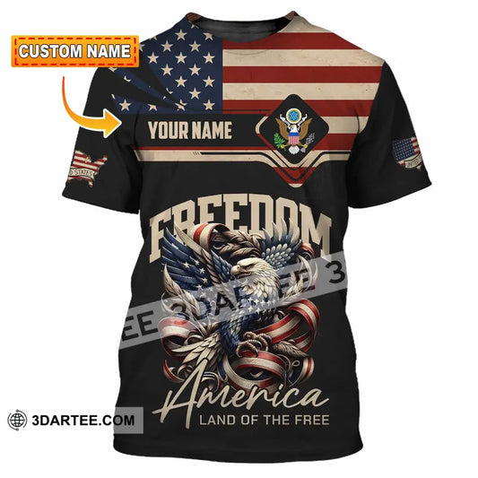 Unisex Shirt - Custom America Land Of The Free 3D Shirt T-shirt