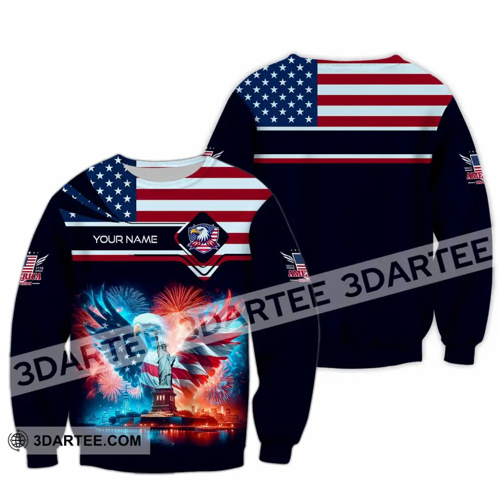 Unisex Shirt - Custom America Shirt Long Sleeve / S T-shirt