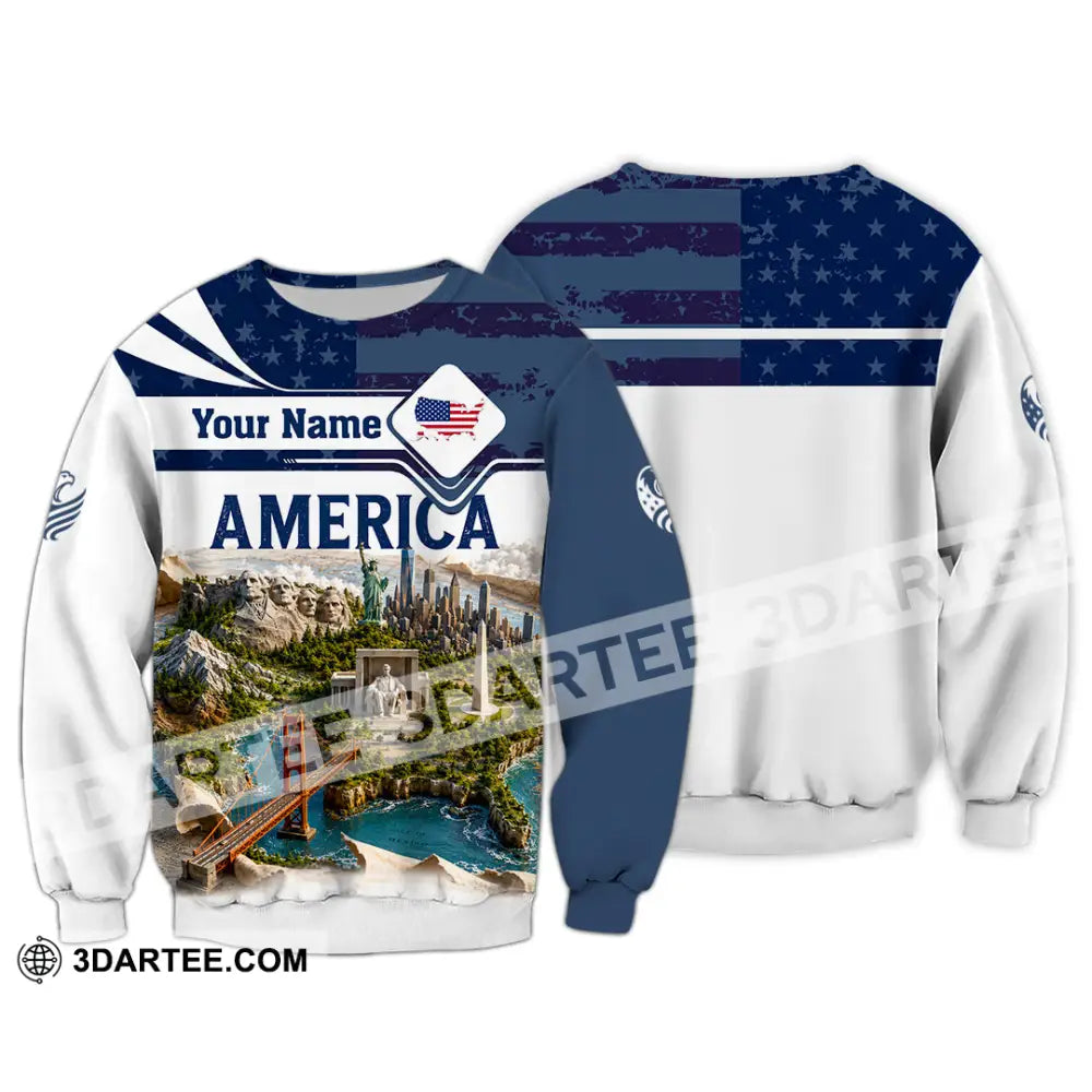 Unisex Shirt - Custom America Shirt - Long Sleeve / S - T-shirt