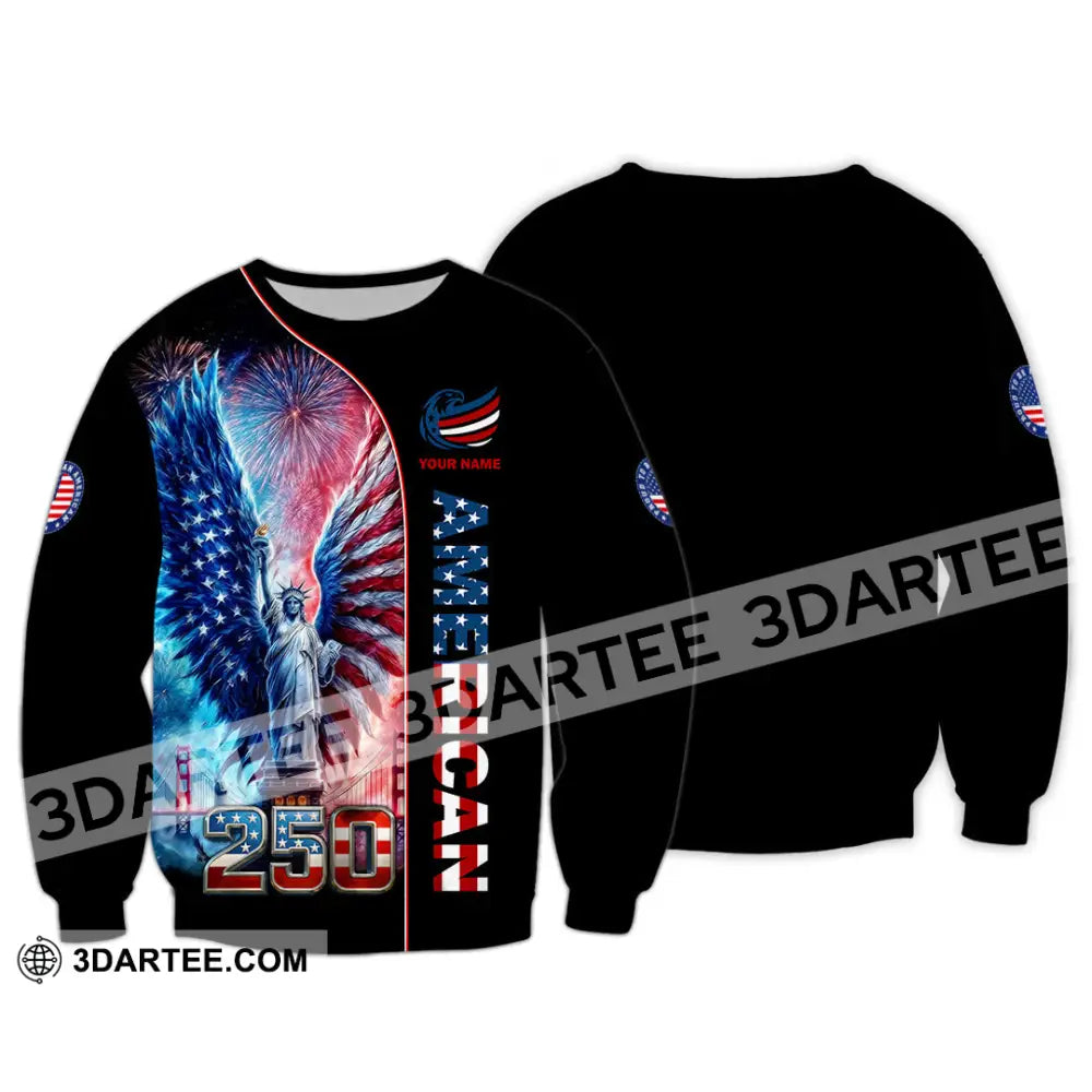 Unisex Shirt - Custom American 250 3D Shirt Long Sleeve / S T-shirt