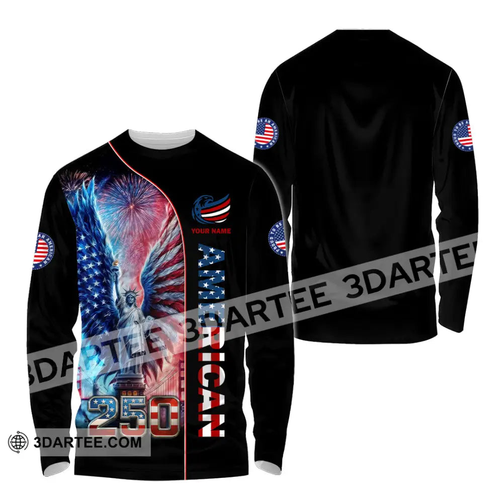 Unisex Shirt - Custom American 250 3D Shirt Long Sleeve Shirt / S T-shirt