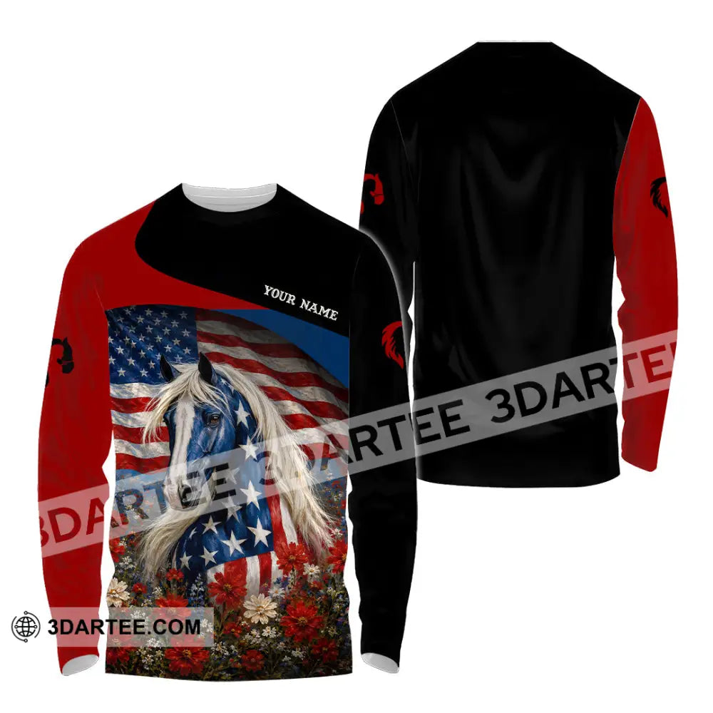 Unisex Shirt - Custom American Shirt - Long Sleeve Shirt / S - T-shirt